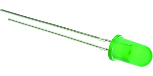 L-7113GD-12V, LED; 5mm; green; 8?20mcd; 30°; Front: convex; 12V; No.of term: 2