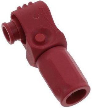 SLPPA16BNR3, Heavy Duty Power Connectors SURLOK PLUS, RIGHT ANGLE PLUG, 5.7MM, 16MM CRIMP, W/Backshell, NON-SEALED, RED, 120 KEYWAY