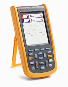 FLUKE-124B/S, Осциллограф промышленный портативный 2 канала х 40МГц + SCC аксессуары, Wi-Fi (Госреес FLUKE-124B/S, Осциллограф промышленный портативный 2 канала х 40МГц + SCC аксессуары, Wi-Fi (Госреес