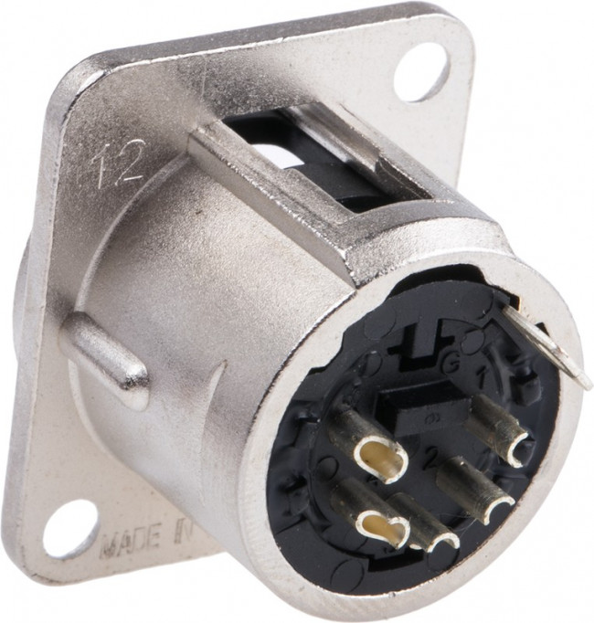 Neutrik NC5MD-L-1 панельный разъем XLR male 5 контактов