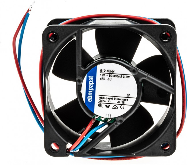 Вентилятор Ebmpapst 612NGHH 12V 300mA 60x25 2pin