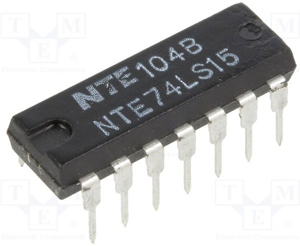 NTE74LS15, IC: digital; AND; Ch: 3; IN: 3; TTL; THT; DIP14; OUT: open collector