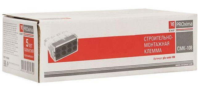 Клемма строительно-монтажная СМК 773-108 8-проводная 1.0-2.5кв.мм (уп.50шт) PROxima EKF plc-smk-108