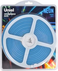 Гибкая светодиодная лента Uniel. NEON ULS-N01-2835- 120LED/m-6mm- IP67-DC12V-9W/m-5M-BLUE UL-00009085
