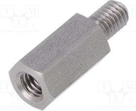 TFM-M6X18/DR249, Дистанцирующая стойка с резьбой, 18мм, Внутр.резьба: M6