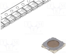 EVQPLKA08, Микропереключатель TACT, SPST, Пол: 2, 0,02A/15ВDC, SMT, нет, 2,6Н