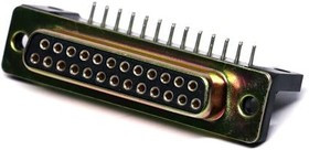 DBM-25S-D, Conn D-Sub SKT 25 POS Solder RA Thru-Hole 25 Terminal 1 Port