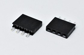 Разъем PBS-1x 4 розетка, шаг P2.54, контакты 4P, h-8.4, монтаж на плату