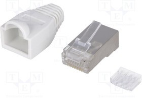 LOG-MP0022W, Вилка, RJ45, PIN: 8, Кат: 6, экранированный, в корпусе, Конф: 8p8c
