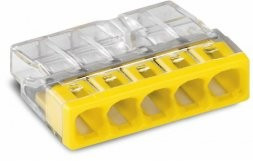 273-205, 5-проводная клемма, 1,0-2,5 мм2, с пастой, тёмно-серая