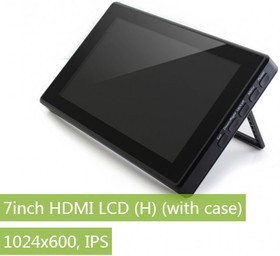 7inch HDMI LCD (H) (with case), IPS дисплей 1024×600px с емкостной сенсорной панелью для мини-PC (с
