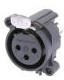 NC3FAAV2, XLR Connectors 3P FEMALE VERT PIN 1 &amp; GRD SEPARATE