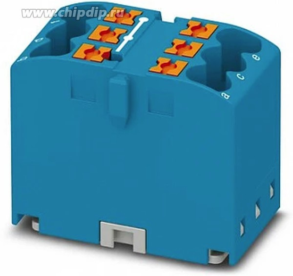 PTFIX 6X2,5 BU, Клеммная колодка с перегородкой в панель, 24 А, 500 В, 6-полюсный, 3, Вставной, 12 AWG PTFIX 6X2,5 BU, Клеммная колодка с перегородкой в панель, 24 А, 500 В, 6-полюсный, 3, Вставной, 12 AWG