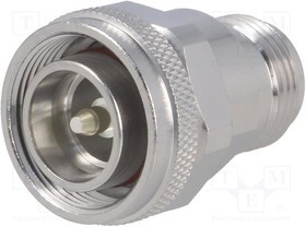 J01027A0023, Адаптер, вилка 4.3-10, гнездо N, Изоляция: тефлон, 6ГГц, 50Ом
