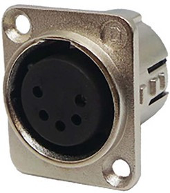 716-0501, Panel Mount XLR Connector, Female, 50 V ac, 5 Way, Silver Plating