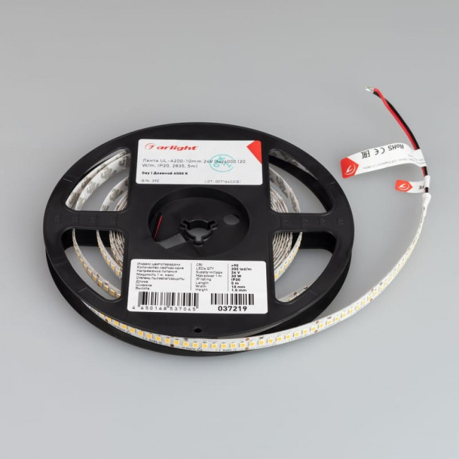 Светодиодная лента UL-A200-10mm 24V Day4000 5 м 037219
