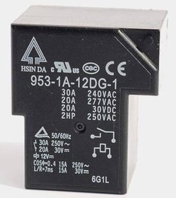 953-1A-12DGFS-1, Plugin Power Relays ROHS, Производитель: Hsin Da Precision