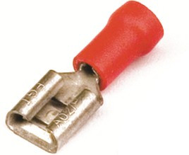Наконечник изол. "розетка" 0.25-1.5кв.мм А=2.8х0.8мм кр. (уп.100шт) DKC 2A00P