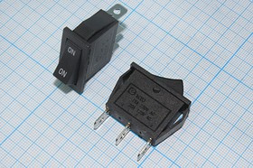 Переключатель клавишный, 3T, 250В/15А, ON-ON, черный, IRS101-11C5/B; №1098 B ПКл\\15\ON-ON\\чер\чер\\ 3T\IRS101-11C5/B\(ON_ON)