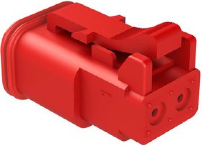 AT06-2S-RED, Automotive Connectors 2 Pin Plug