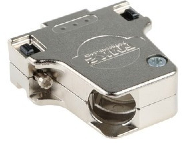 FMK2-K201 / 1731110061, FMK Series Die Cast Zinc Angled D Sub Backshell, 15 Way, Strain Relief FMK2-K201 / 1731110061, FMK Series Die Cast Zinc Angled D Sub Backshell, 15 Way, Strain Relief