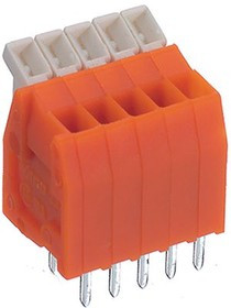 PCB terminal, 12 pole, pitch 2.54 mm, AWG 28-20, 6 A, cage clamp, orange, 234-512
