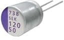 35SEK47M, CAP, 47UF, 35V, ALU ELEC, POLYMER, RAD