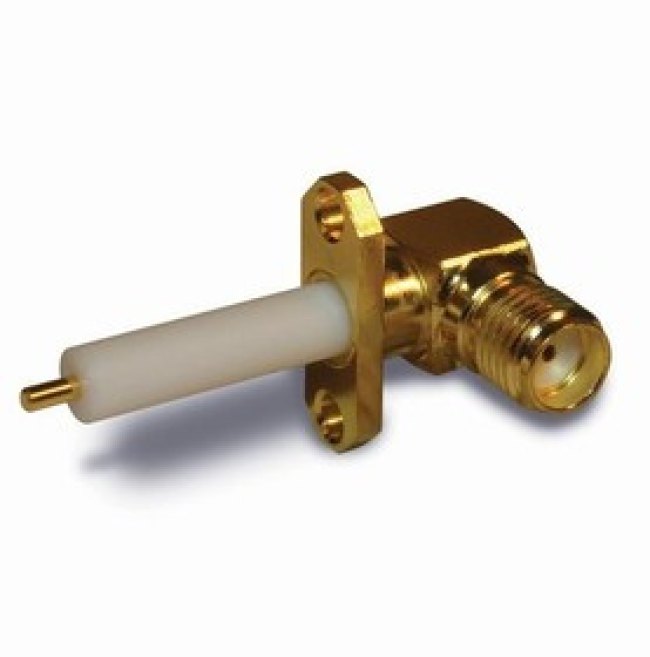 132275, RF Connectors / Coaxial Connectors SMA 2 HOLE R/A RECPT EXT BODY