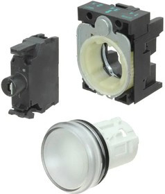 45-1T00.10N6.000.100, PANEL INDICATOR, WHITE, 24VAC/DC