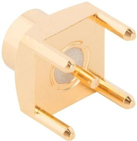 SMP-MSLD-PCT, RF Connectors / Coaxial Connectors STRAIGHT PCB PLUG TH LIMITED DETENT