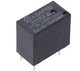 SJ-S-124DMH, Реле: электромагнитное; SPST-NO; Uобмотки: 24ВDC; THT; Iном: 10А