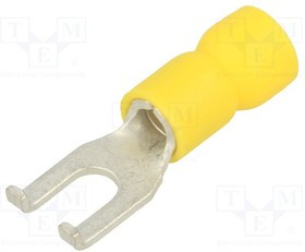 KEYS8252, Наконечник: вилка, M4, d: 4,32мм, обжим, на провод, изолированный