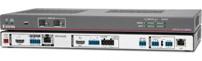 Приёмник и коммутатор DTP2 с деэмбедированием аудио для HDMI 4K/60 Extron DTP2 R 212
