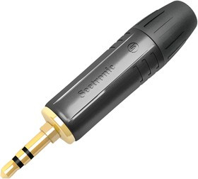 Seetronic M2TP3C-BG кабельный разъем Jack 3.5мм TRS (стерео) штекер, черный корпус, золоченые контакты, под кабель 2-4.5мм