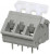 TBL005A-500-03GY-2WT, Fixed Terminal Blocks Terminal block, screwless, 5.00, 45, 3, Gray w White Button