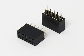 Разъем PBD-2x 5 розетка, шаг P2.54, контакты 10P, монтаж на плату