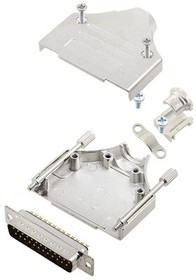 6355-0005-03, D-Sub Connector Kit, DB-25 Plug, Solder, Steel