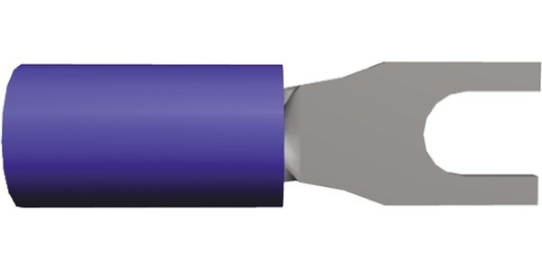 328281, TERMINAL, SPADE/FORK, #6, CRIMP, BLUE