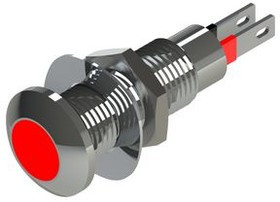 524-501-23, Индикат.лампа: LED; плоский; 24-28ВDC; Отв: O8,1мм; IP67; OLED: 7мм