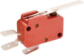 01006.1301-02, Микропереключатель, Миниатюрный, Прямой Рычаг, SPDT, Быстрое Соединение, 10 А