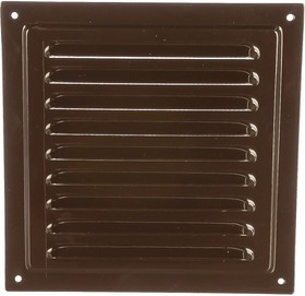 Решетка вентиляционная стальная коричневая 1515МЭ кор 87-915 Решетка вентиляционная стальная коричневая 1515МЭ кор 87-915