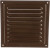 Решетка вентиляционная стальная коричневая 1515МЭ кор 87-915