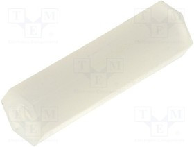 FIX-HP2-16, Дистанцирующая стойка с резьбой, шестигранная, полиамид, M2