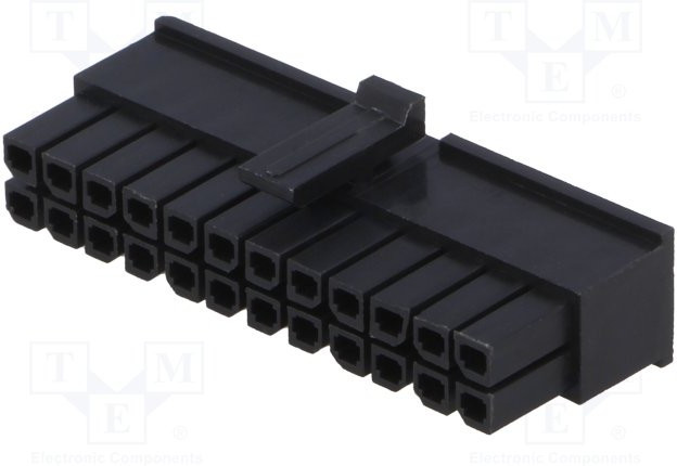 10127716-24LF, Headers &amp; Wire Housings Minitek Power3.0 DR Rec Hsg 24Pos