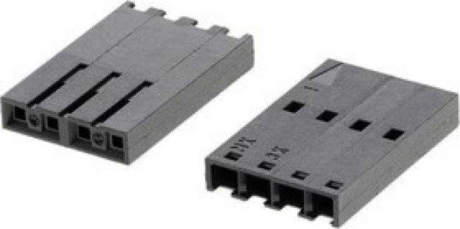50-57-9004, SL Female Connector Housing, 2.54mm Pitch, 4 Way, 1 Row 50-57-9004, SL Female Connector Housing, 2.54mm Pitch, 4 Way, 1 Row