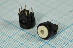 Переключатель тактовый 10x 9,8, h 0,8, NO, с подсветкой 2В красный, 6P, PB6142FL-3