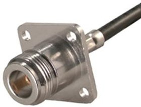 25"N-50-3-7/133"NE, Разъем РЧ / Коаксиальный, N Коаксиальный, Прямое Гнездо с Фланцем, Обжимной, 50 Ом