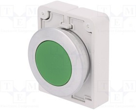 M30C-FD-G, Переключатель кнопочный, 1, 30мм, зеленый, отсутствует, IP67