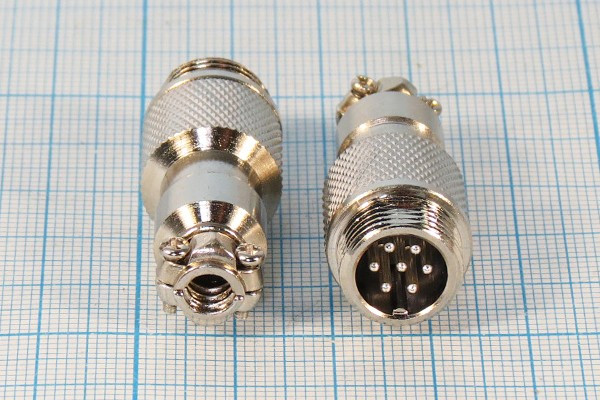 Штекер микрофонный MIC12\7P\каб\ М12\XS12JK-7P-M; №14491 штек мик MIC12\7P\каб\ М12\\XS12JK-7P-M