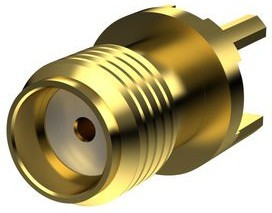 PCB.CSMAFSTJ.A, RF Connector, SMA, Brass, Socket, Straight, 50Ohm, Soldering